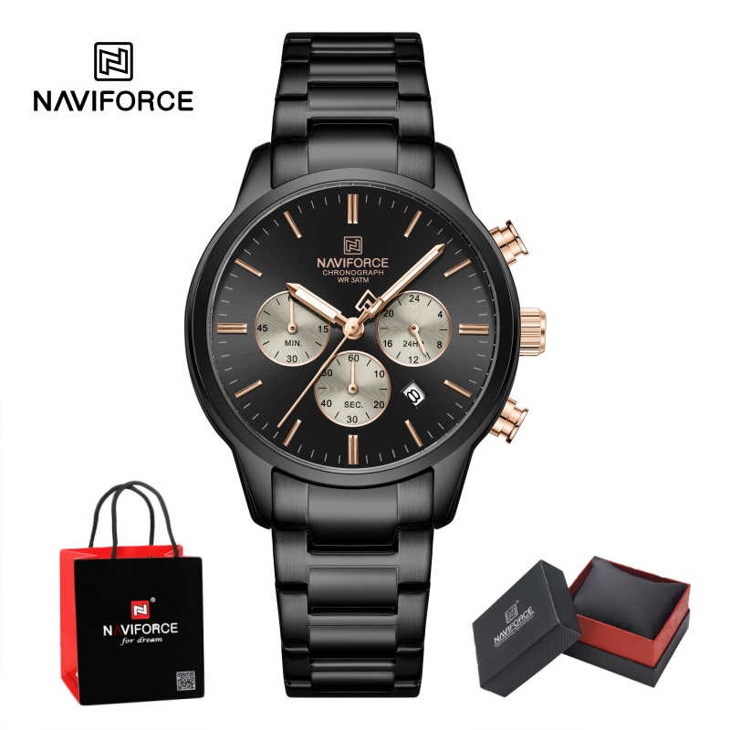 Watch Display Box - Jam Tangan Pria NAVIFORCE Quartz Chronograph