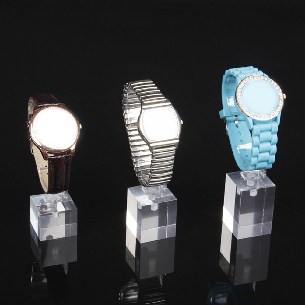 Jewelry And Watches Inc - 3 buah penyangga jam tangan akrilik