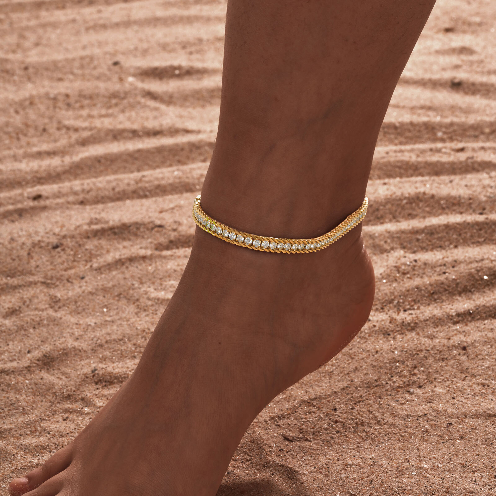Jc Jewelry & Watches Photos - Vnox Gelang Kaki Rantai Wanita Zirkon